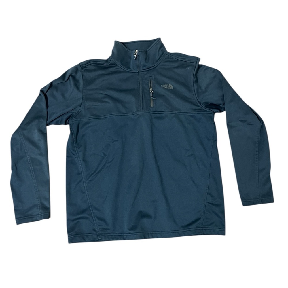 EUC The North Face Men's Fleece Quarter (¼) Zip Pullover Sweater in Navy Blue